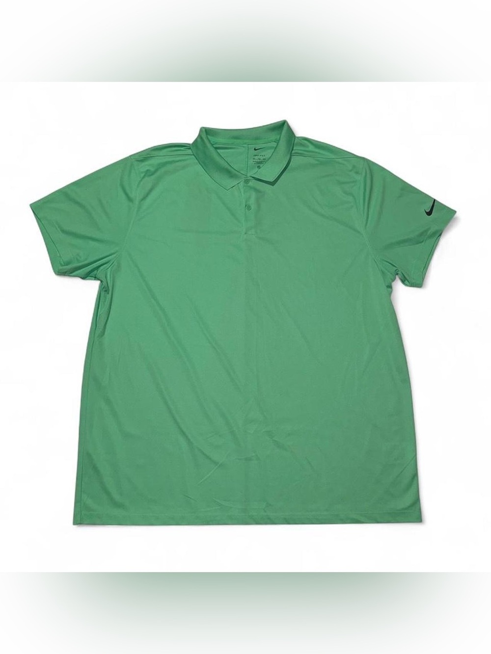 Nike Men’s Green Polo Shirt with Sleeve Swoosh